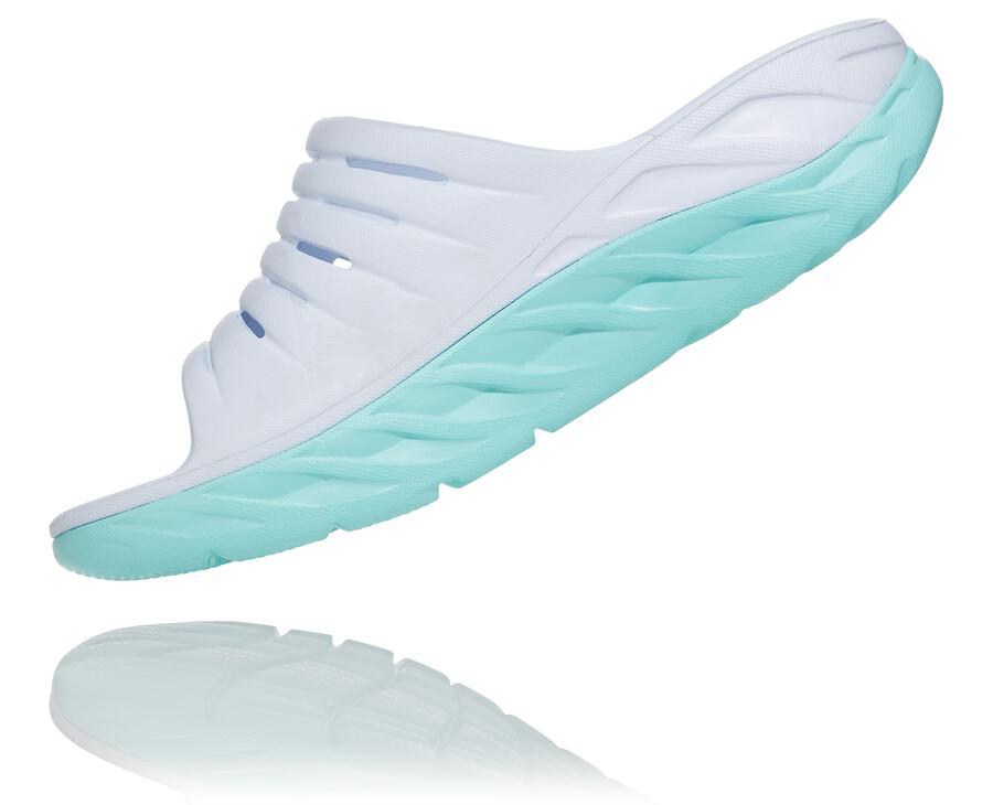 Hoka One One Badesandaler Dame - Ora Porno - Hvide/Blå - 275189CZD